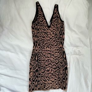 Leopard print bodycon dress
